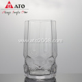 Wholesale Barware Machine Novelty clear Embossed Wine Glass